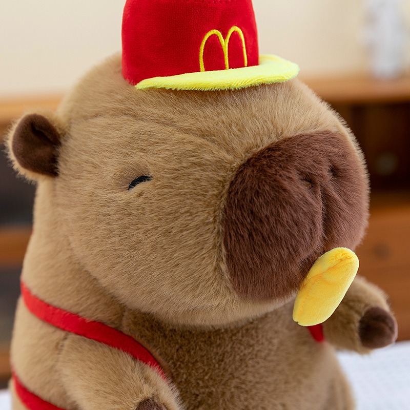 Hot Selling 20CM-50CM Simulation French Fries Capybara Plush Toy Fluffty Cute Cartoon Dolls Backpacks Capybara Pillow 15
