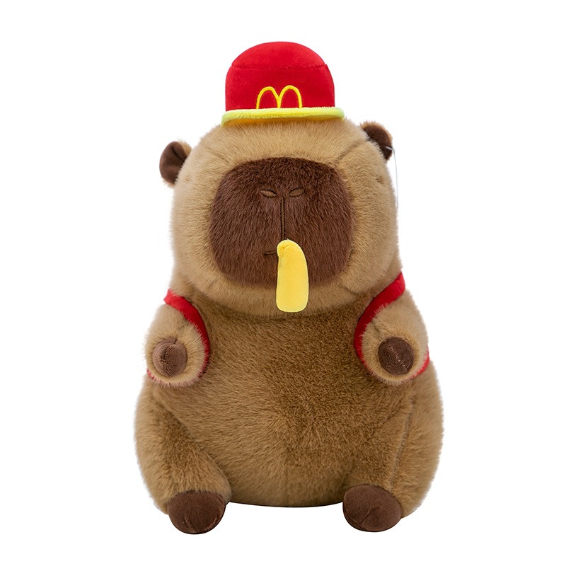 Hot Selling 20CM-50CM Simulation French Fries Capybara Plush Toy Fluffty Cute Cartoon Dolls Backpacks Capybara Pillow 16