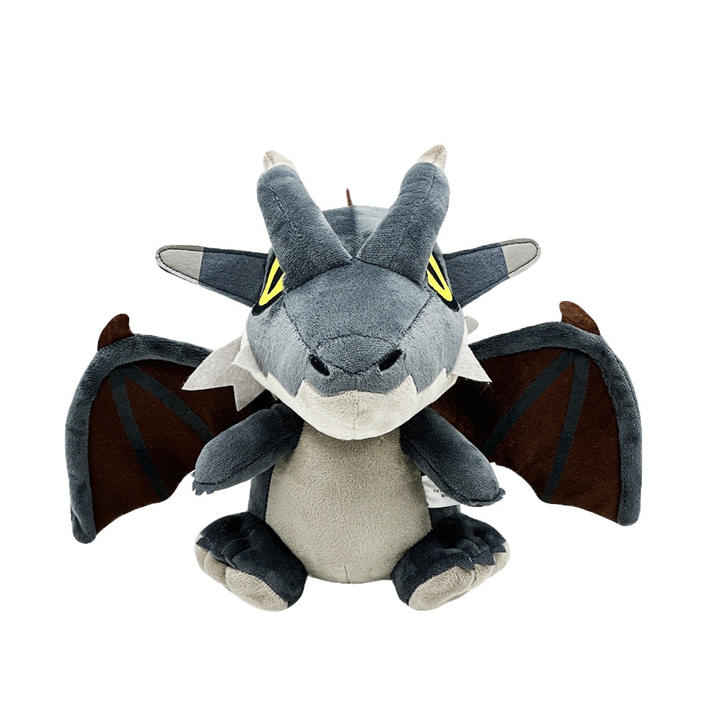 Best Seller 25cm Monster Hunter Deformed Plush Toys Kids Gift Stuffed Animal Toys Halloween Black Dark Series Dragon 16