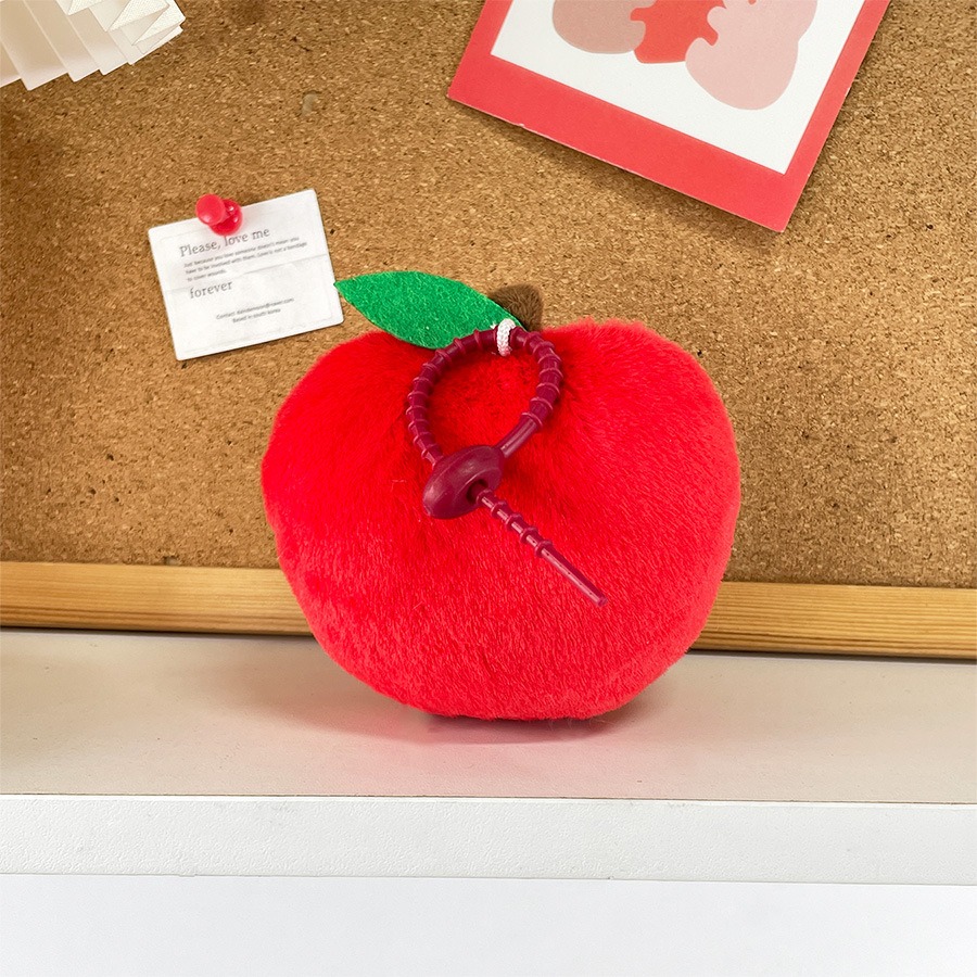 14cm Apple Cartoon Plush Doll Plush Pendant Plush Keychain Stuffed Toy Soft Fabric Stuffed Fruits Toys Company Gift 16