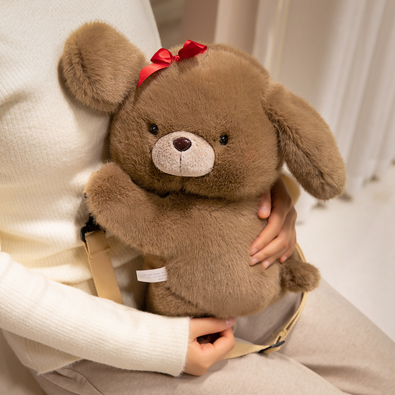 Cloud puppy plush crossbody bag with cute and creative design, soft and comfortable, versatile for travel 17