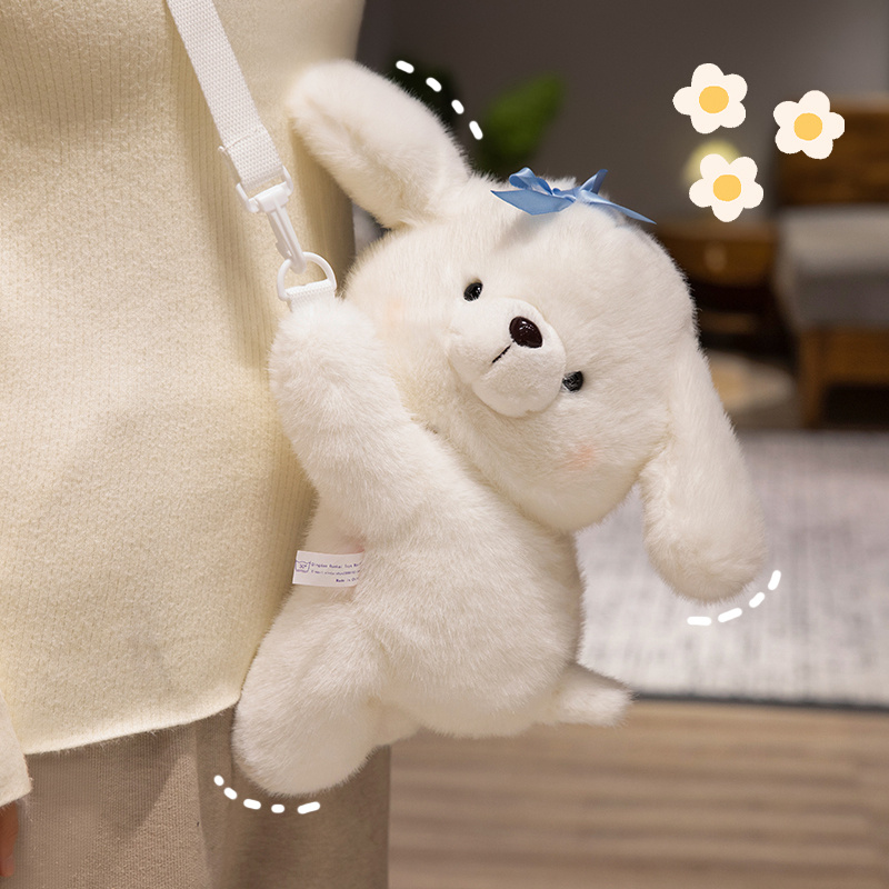 Cloud puppy plush crossbody bag with cute and creative design, soft and comfortable, versatile for travel 15