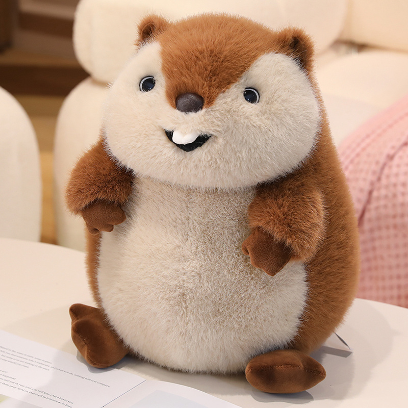 Groundhog plush toy with creative design, cute animals, soft and comfortable, children's gift 12
