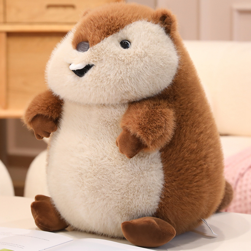 Groundhog plush toy with creative design, cute animals, soft and comfortable, children's gift 16