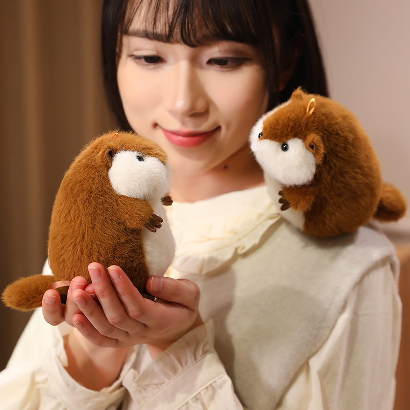 Groundhog plush toy with creative design, cute animals, soft and comfortable, children's gift 14