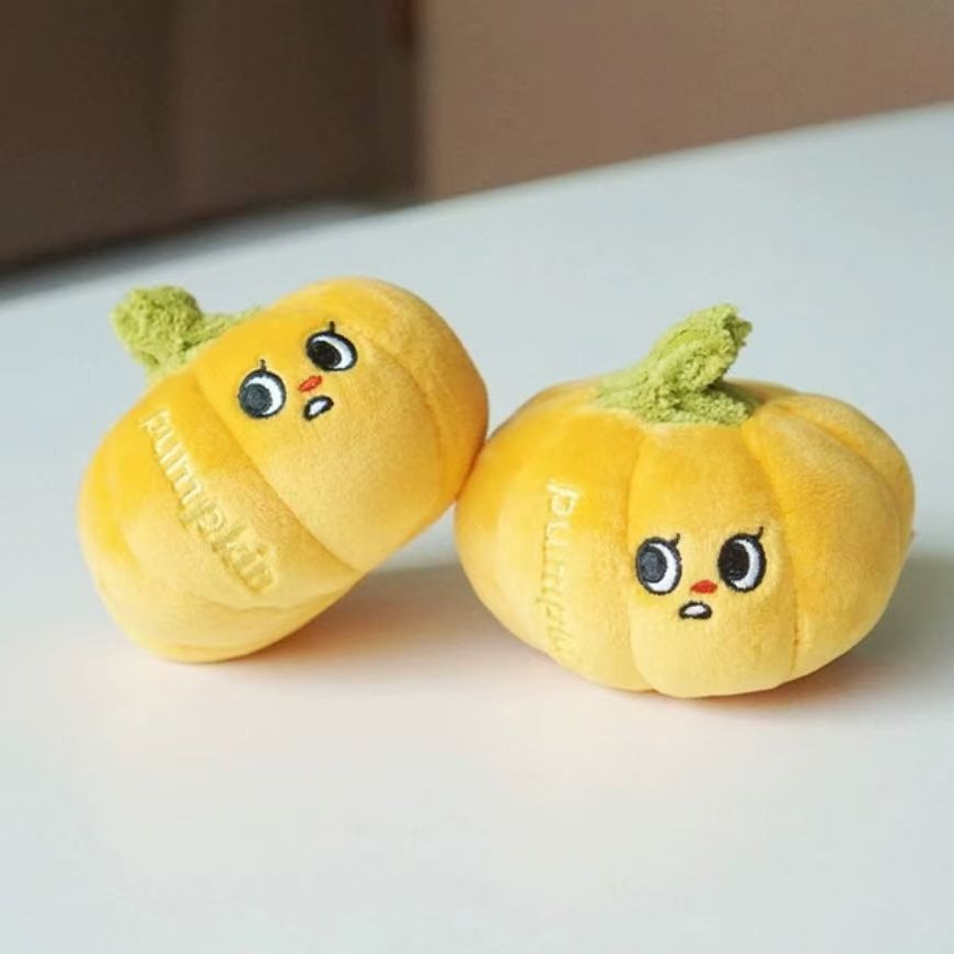 6*9cm Plush Toy Manufacturer Custom Stuffed Lovely Factory Wholesale Halloween Pumpkin Plush Doll for Decoration 13