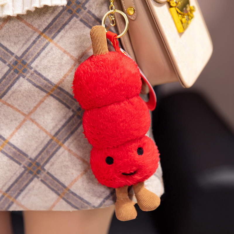 Tomatoes on sticks plush pendant pillow plush doll creative design soft comfortable warm home decoration 11