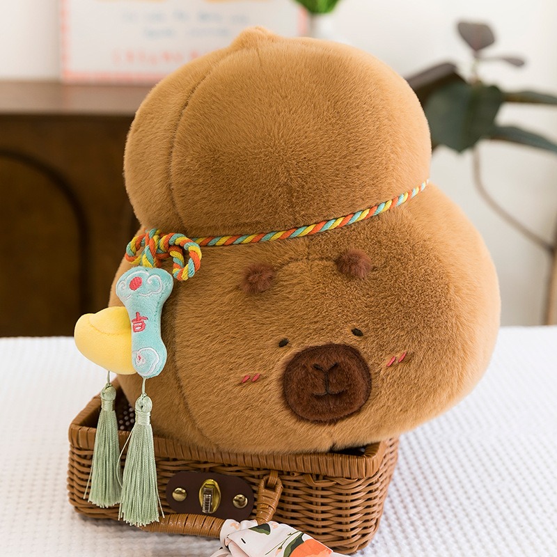 Hot Selling High Quality Soft Stuffed Capybara Plush Throw Pillow Adorable Pouch Stuffed Animals Doll Practical Gift 14