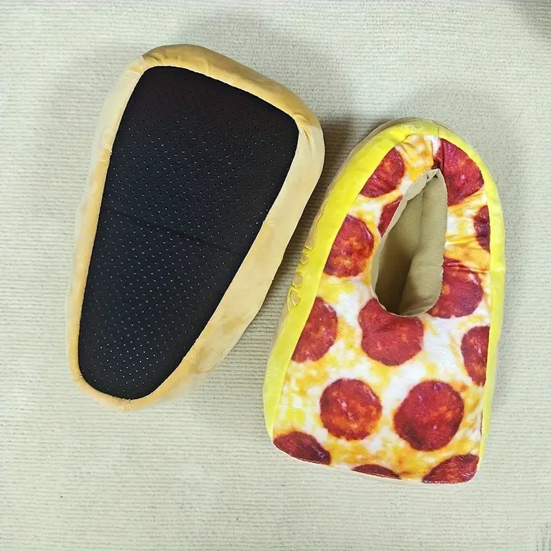Pizza Shoes Funny Hip-Hop Novelty Fashion Women's and Men's Cartoon Cute Furry Slippers Halloween Christmas Gift 15