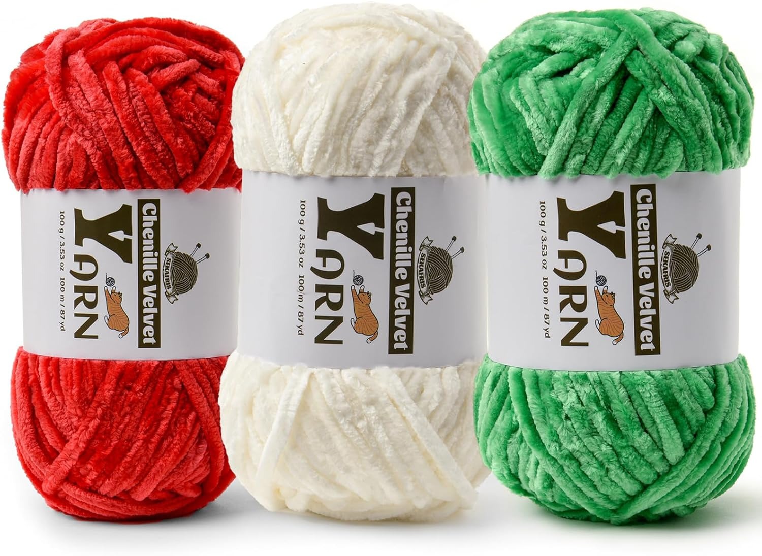 Fil chenille épais et duveteux pour crochet et tricot – Fil velours doux pour couvertures, projets pour bébés et amigurumis 17