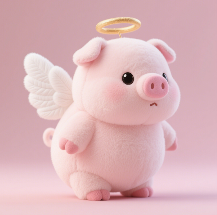 Angel Pig Plush Doll Creative Design Soft, Comfortable, Comfortable, Accompanying Children Gift Cute Appearance 12