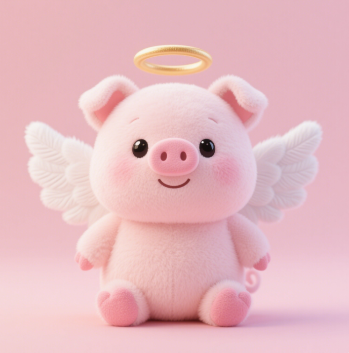 Angel Pig Plush Doll Creative Design Soft, Comfortable, Comfortable, Accompanying Children Gift Cute Appearance 13