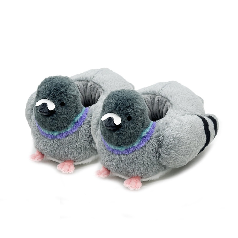 Cute Gray Dove Pigeon Plush slippers Soft Indoor slippers Soft Animal Plush slippers Cute Pigeon Cheap Gifts 13