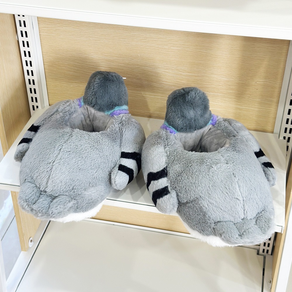 Cute Gray Dove Pigeon Plush slippers Soft Indoor slippers Soft Animal Plush slippers Cute Pigeon Cheap Gifts 12