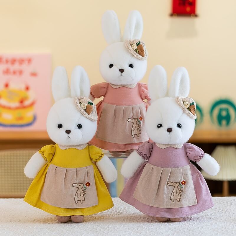 Wholesale 35CM Valentine's Day Stuffed Bunny Cute Couple Plush Toy Lovely Luxurious Little Bunny Bear Stuffed Animal 13