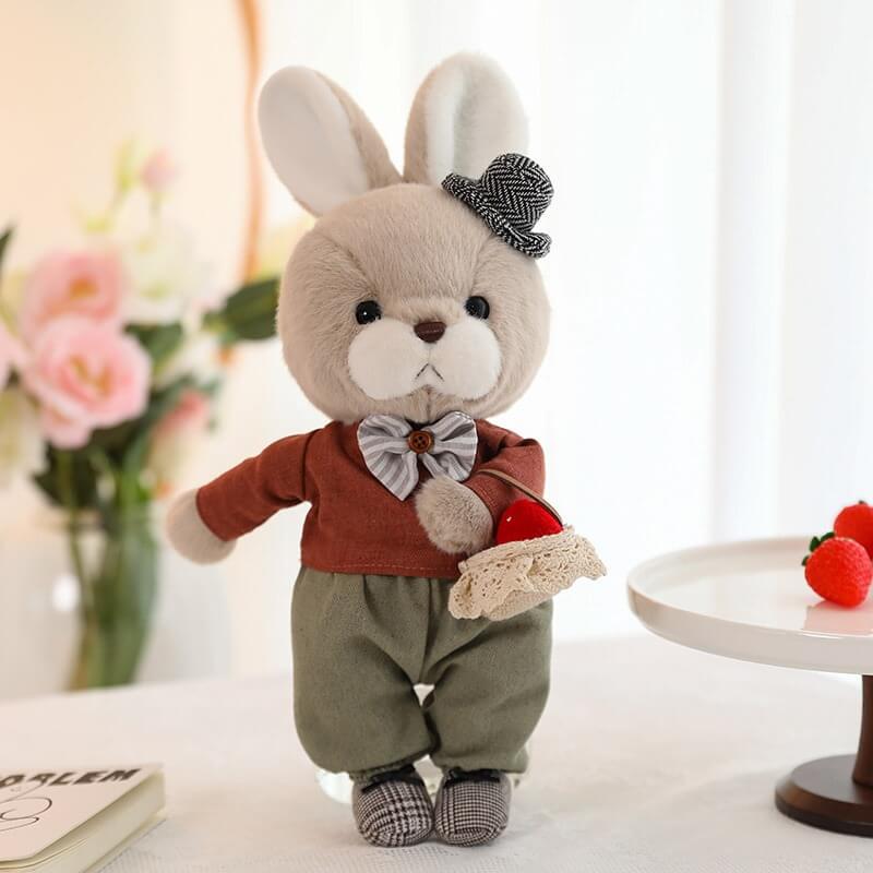 Wholesale 35CM Valentine's Day Stuffed Bunny Cute Couple Plush Toy Lovely Luxurious Little Bunny Bear Stuffed Animal 16