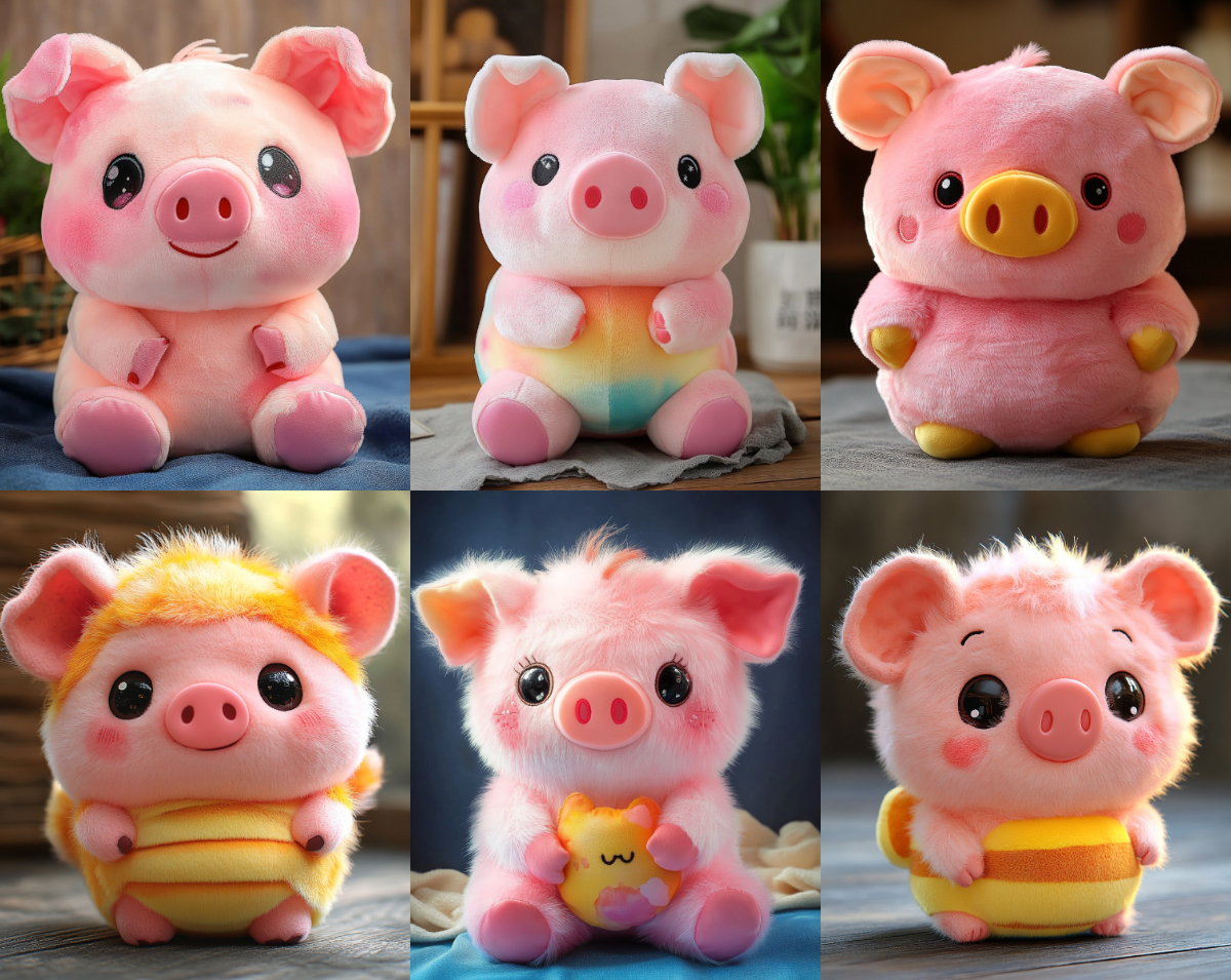 Customized Super Soft Squishy Piggy Plushies Soft Toy Cuddly Cartoon Stuffed Animal Plush Figure Toys Decor Gift 12