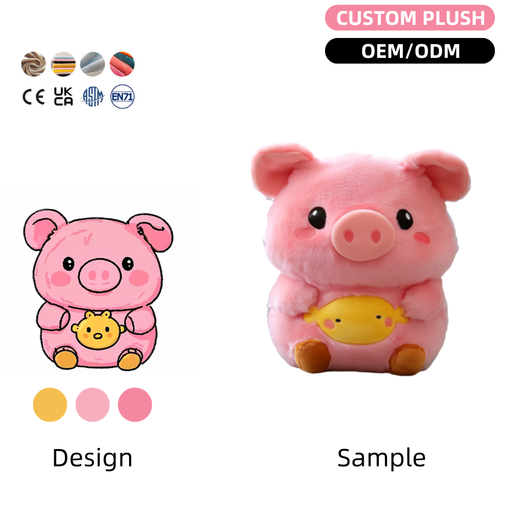 Customized Super Soft Squishy Piggy Plushies Soft Toy Cuddly Cartoon Stuffed Animal Plush Figure Toys Decor Gift 10