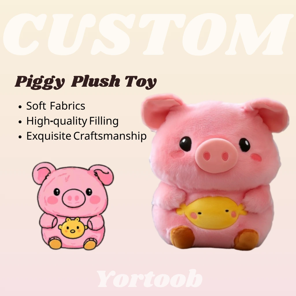 Customized Super Soft Squishy Piggy Plushies Soft Toy Cuddly Cartoon Stuffed Animal Plush Figure Toys Decor Gift 1