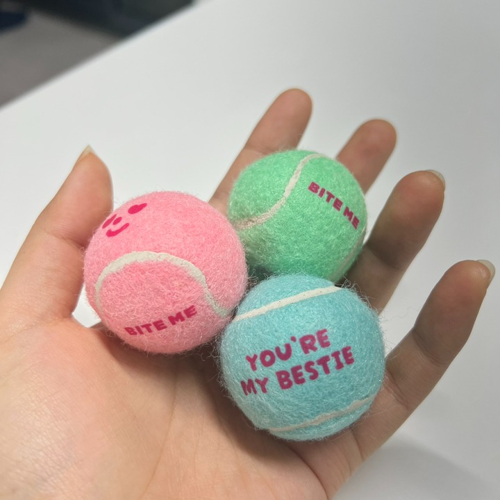 Factory Direct 4cm Muti Colour Dog Toy Ball Training Playing Easy Catching Toy Promotional Pet Tennis Ball for Dog 13