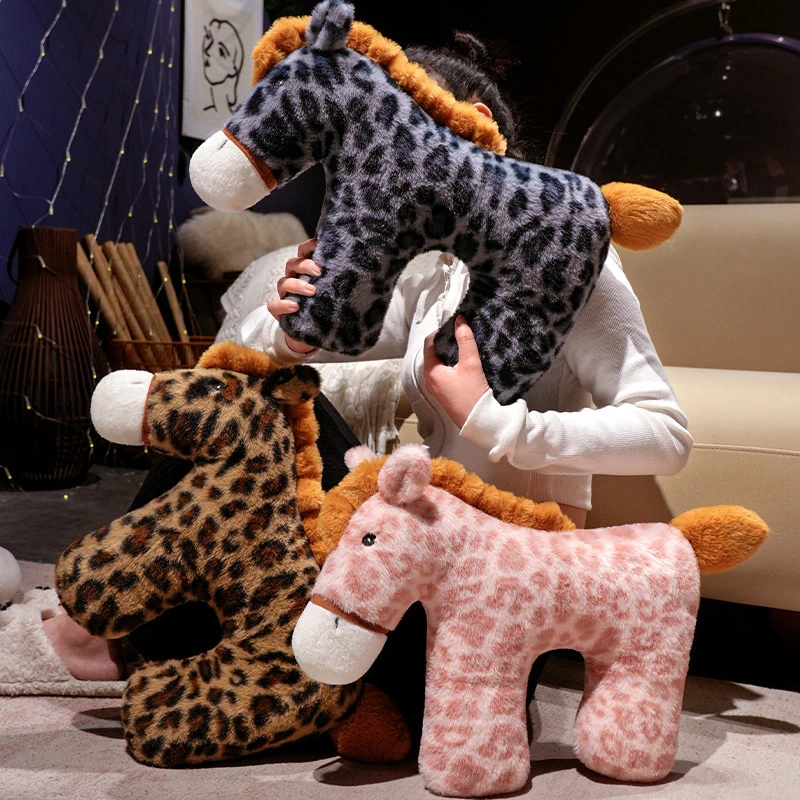 Плюшевая кукла «Пятнистая пони» с принтом. Креативный дизайн, уникальный стиль, модный подарок для украшения дома. 1