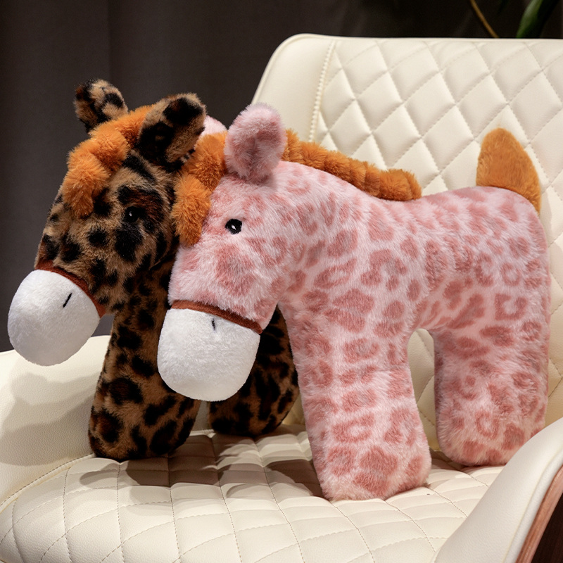 Плюшевая кукла «Пятнистая пони» с принтом. Креативный дизайн, уникальный стиль, модный подарок для украшения дома. 17