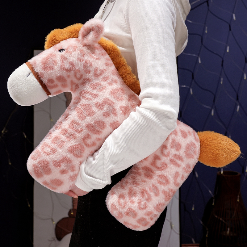 Плюшевая кукла «Пятнистая пони» с принтом. Креативный дизайн, уникальный стиль, модный подарок для украшения дома. 14