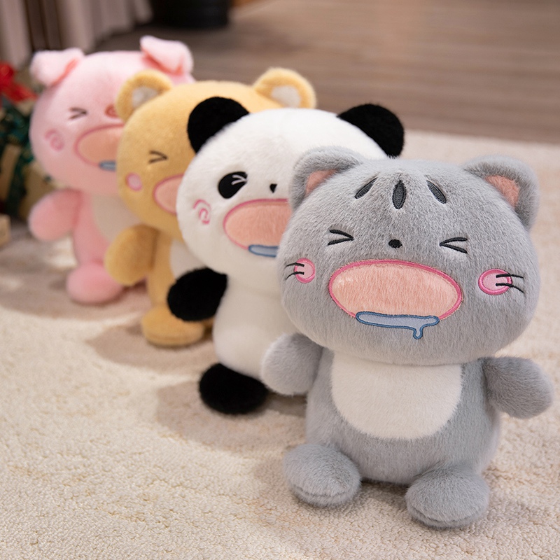 Мягкая и приятная на ощупь плюшевая игрушка из серии "Еда", "Медведь", "Кот", "Поросенок". 13