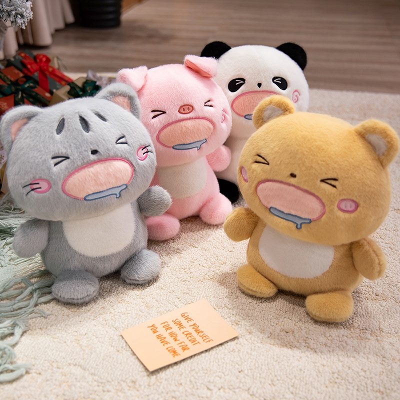 Мягкая и приятная на ощупь плюшевая игрушка из серии "Еда", "Медведь", "Кот", "Поросенок". 14