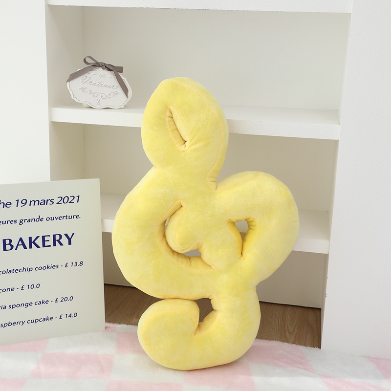 Multi colored note plush pillow with creative design, soft, comfortable and warm home decoration 13