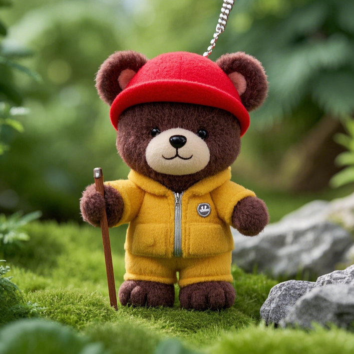 Cute and playful design, mini adventure style: mountain climbing plush pendant 13