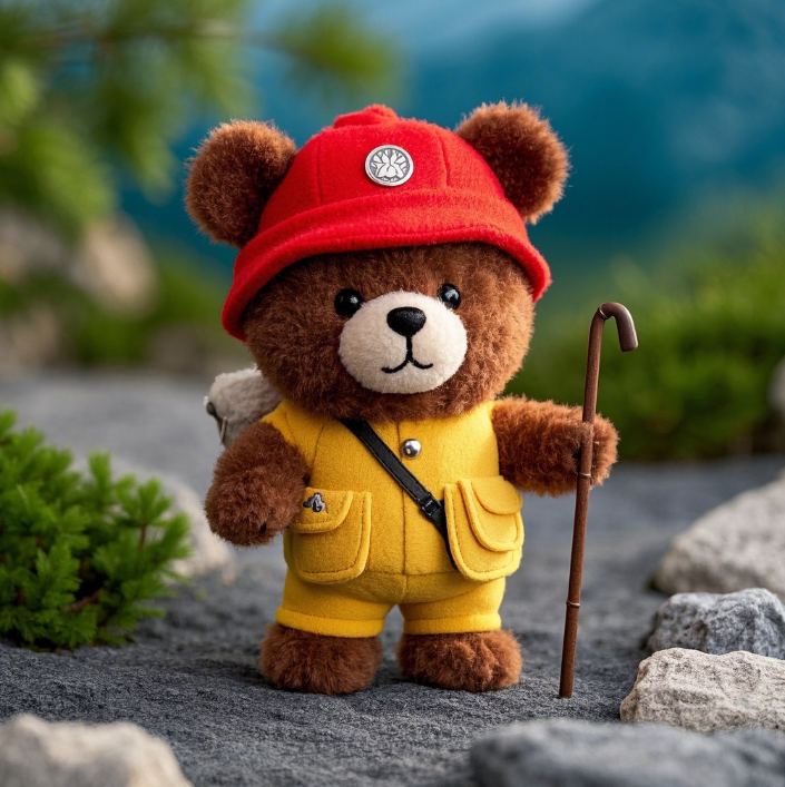 Cute and playful design, mini adventure style: mountain climbing plush pendant 15