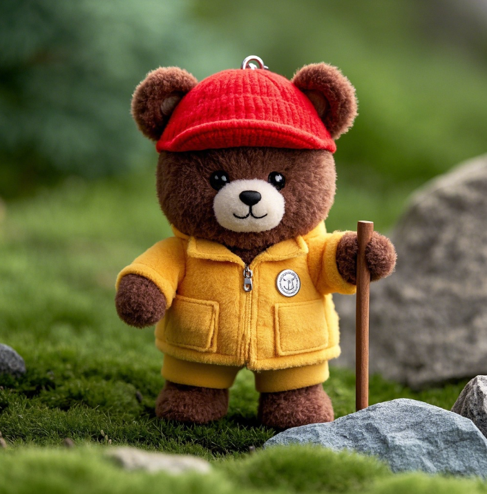 Cute and playful design, mini adventure style: mountain climbing plush pendant 14