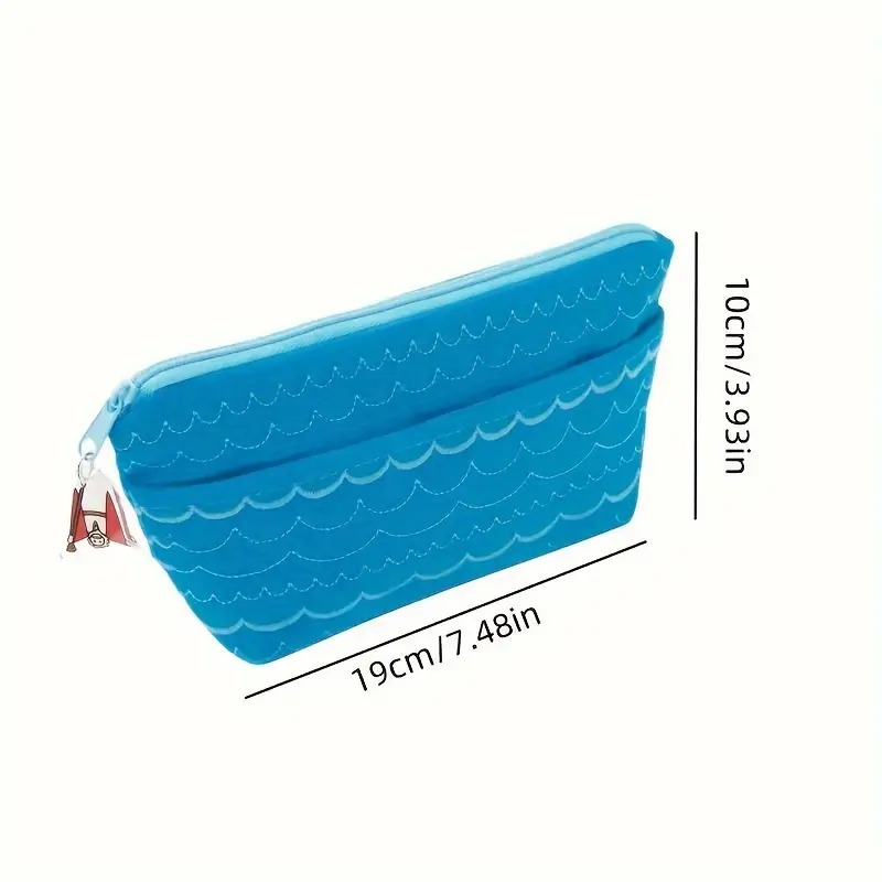 19*10cm High Quality Blue Miraculous Moses Red Sea Parting Pencil/Makeup Bag for Office, School & Everywhere 13