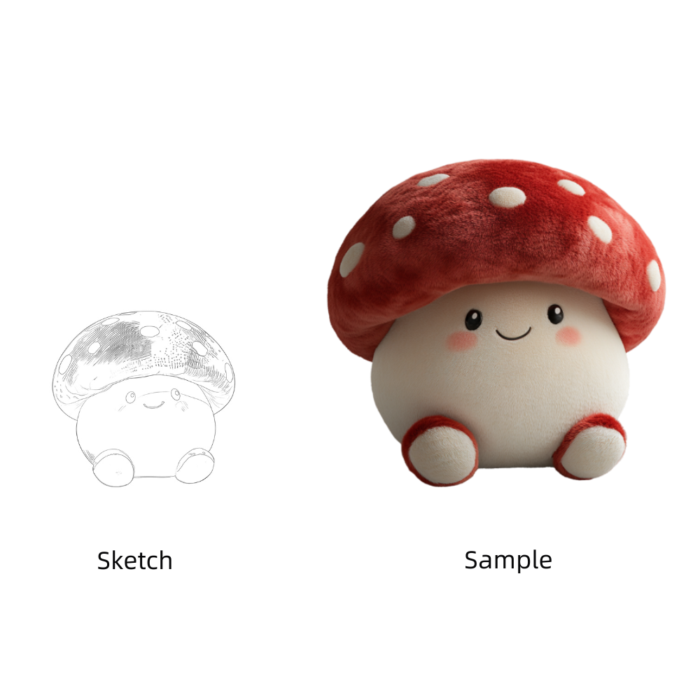 China Factory OEM Custom Cute Mushroom Plush Toy  Creative Design Mushroom Soft Cuddly Character Anime Plush Kids Toys 13