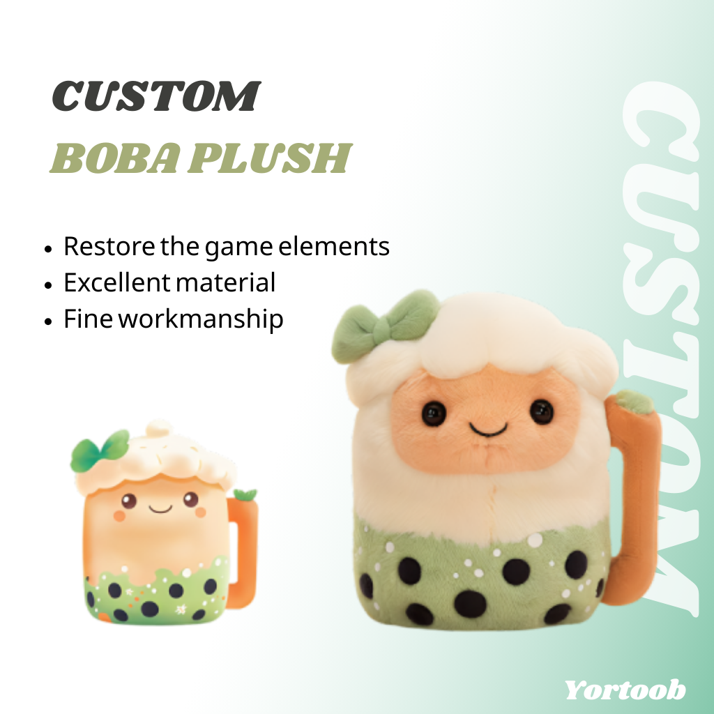Peluche de Boba de dibujos animados de alta calidad, cojín suave, hecho a medida, muy vendido. 9