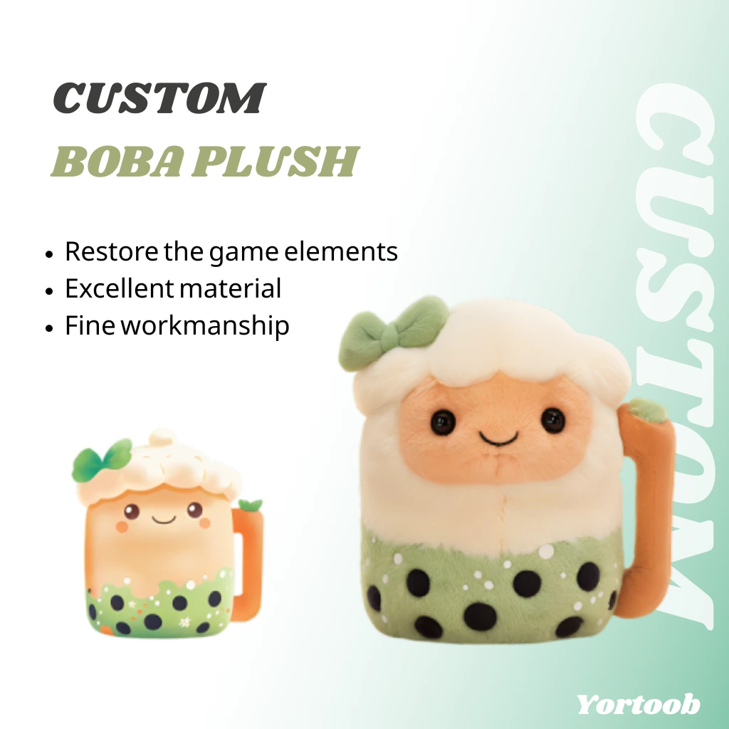 Мягкая плюшевая подушка в виде шарика бабл-чая, изготовленная на заказ и пользующаяся огромной популярностью. 1