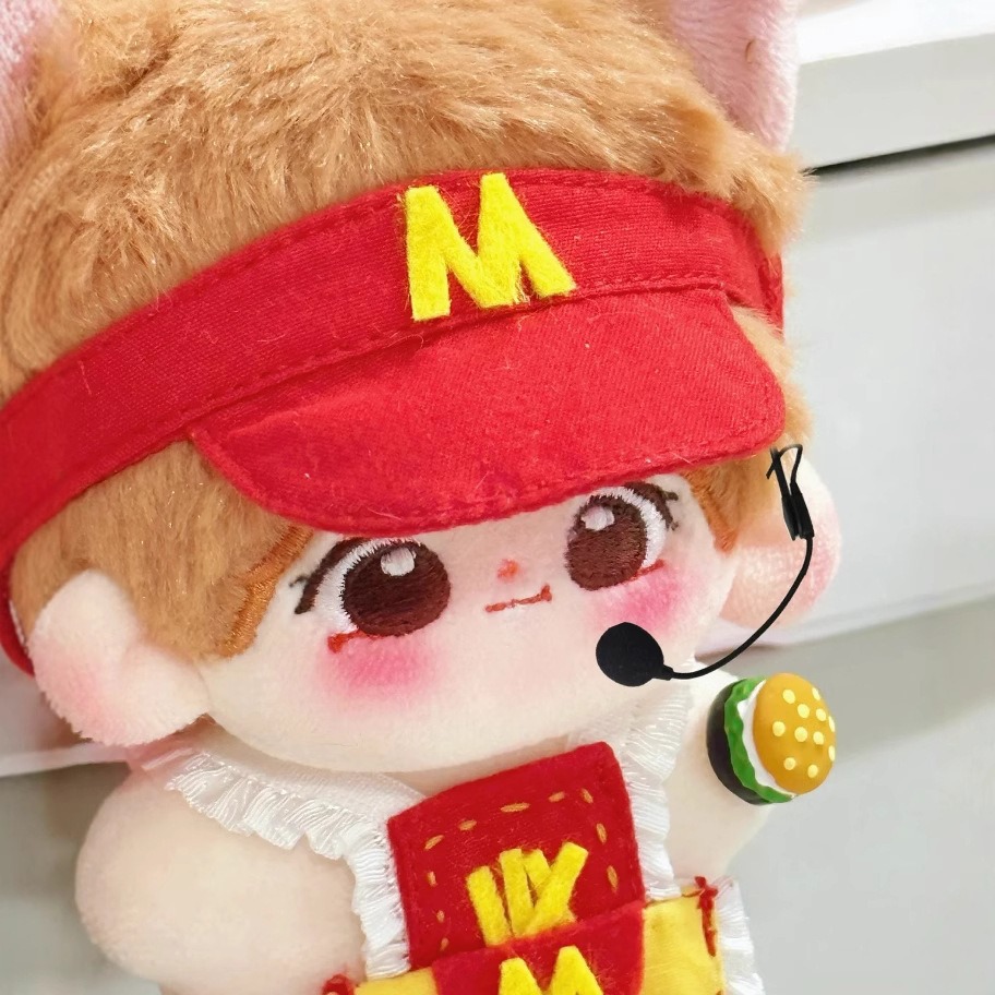 Wholesale Cute Dress Outfit Clothes Suitable for 10cm Plush Doll Mcdonald's Suit Clothes Accessories for Plush Toy 11