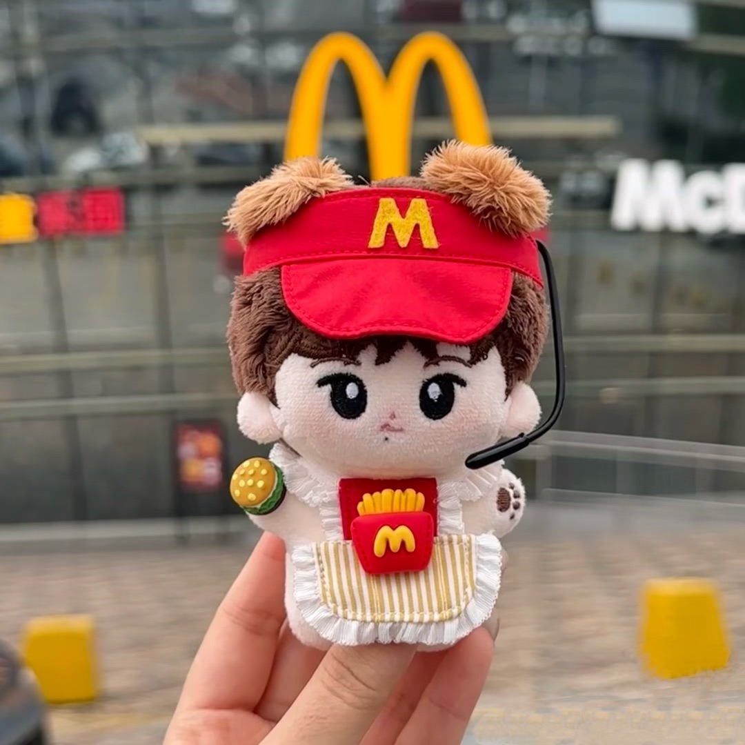 Wholesale Cute Dress Outfit Clothes Suitable for 10cm Plush Doll Mcdonald's Suit Clothes Accessories for Plush Toy 9