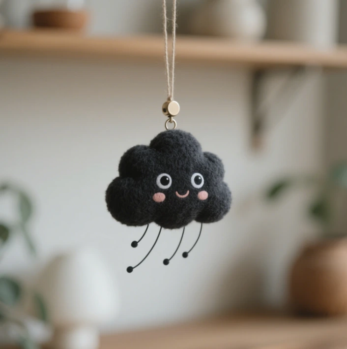 Playful and dynamic dark cloud pendant, cute and lively plush toy can instantly light up dull spaces 1