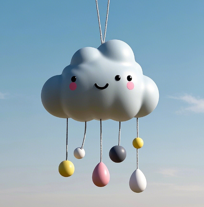 Playful and dynamic dark cloud pendant, cute and lively plush toy can instantly light up dull spaces 15