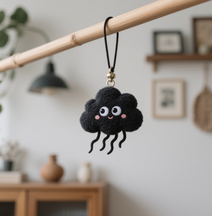 Playful and dynamic dark cloud pendant, cute and lively plush toy can instantly light up dull spaces 13