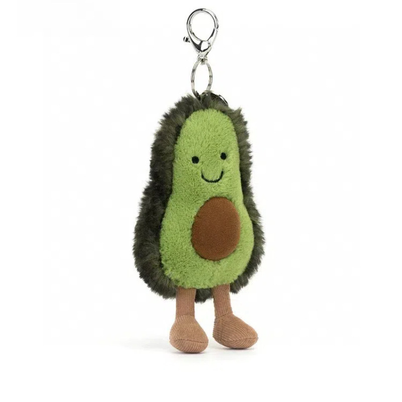 Competitive Price Wholesale 19CM Mini Soft Kawaii Avocado Plushie Keychain Small Stuffed Fruit Plush Toy Pendant 13