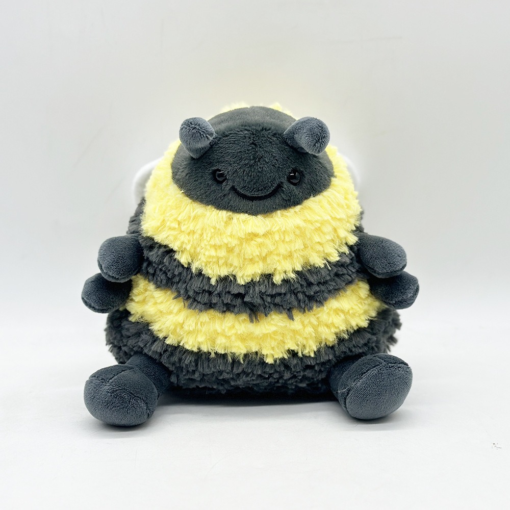 Hot Sale 17cm Cute Albee Bee Spring Plush Stuffed Animal Kids Birthday Gift with PP Cotton Filling Honey Bee  Plushie 14