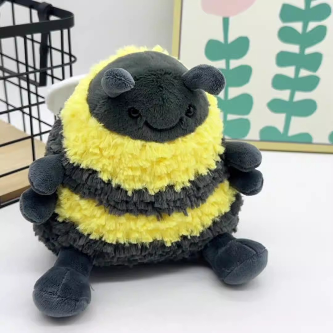 Hot Sale 17cm Cute Albee Bee Spring Plush Stuffed Animal Kids Birthday Gift with PP Cotton Filling Honey Bee  Plushie 11
