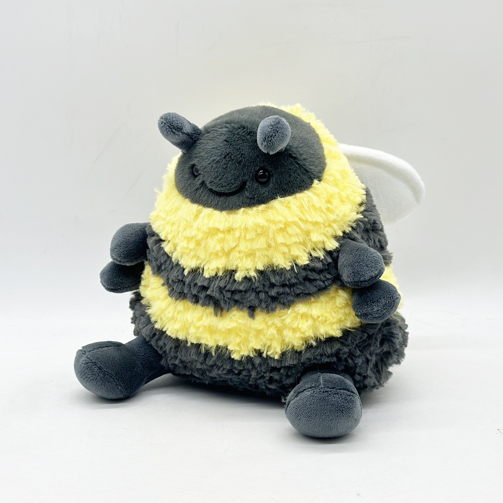 Hot Sale 17cm Cute Albee Bee Spring Plush Stuffed Animal Kids Birthday Gift with PP Cotton Filling Honey Bee  Plushie 13