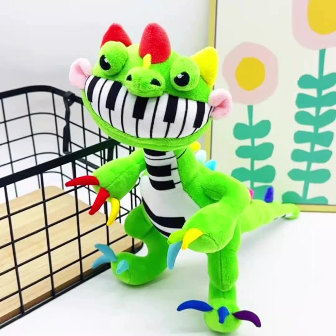 Factory Wholesale 33cm Green Pianosaurus  Cartoon Plush Doll Anime Nightmare Game Plushie Stuffed Doll Toys Kids 1