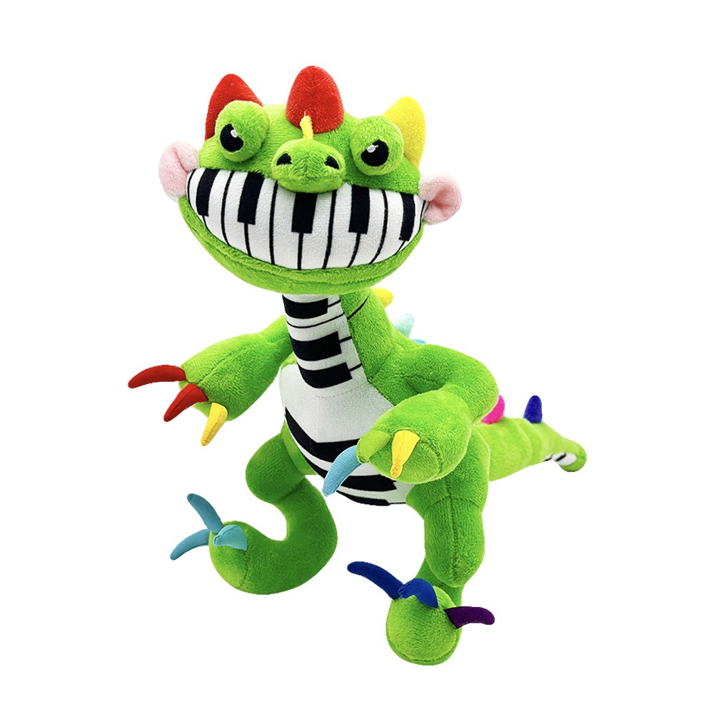 Factory Wholesale 33cm Green Pianosaurus  Cartoon Plush Doll Anime Nightmare Game Plushie Stuffed Doll Toys Kids 16