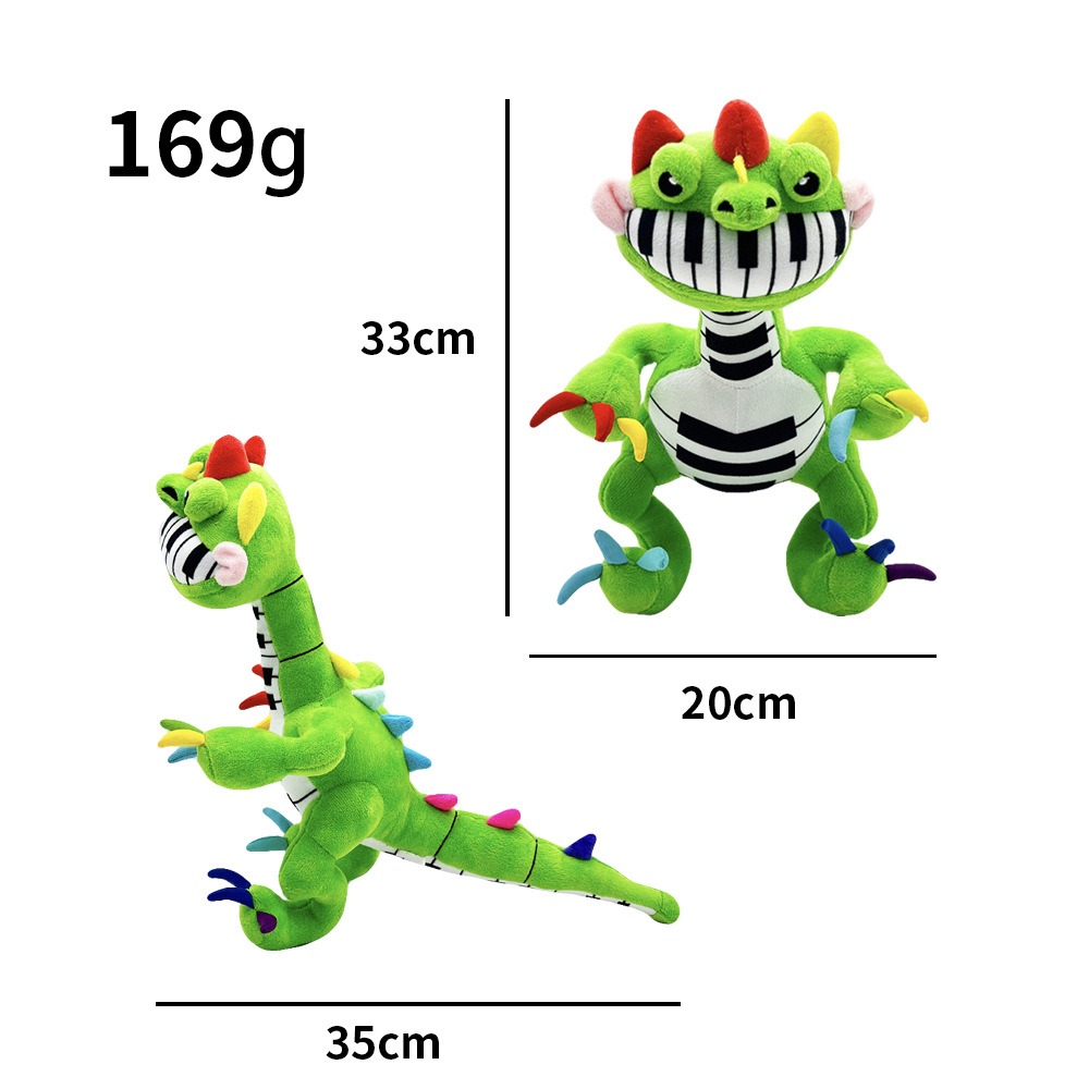 Factory Wholesale 33cm Green Pianosaurus  Cartoon Plush Doll Anime Nightmare Game Plushie Stuffed Doll Toys Kids 17