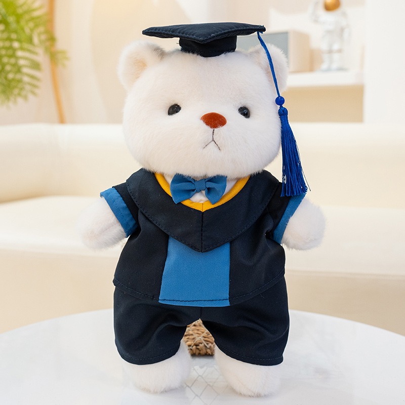 Manufacturer Wholesale 30cm Graduation Bear Plushie With Bow Tie Doll Doctor Hat Bear Graduation Souvenir Gift 17
